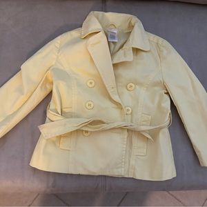 Gymboree Yellow Girl Toddler Jacket Trenchcoat XS 3-4